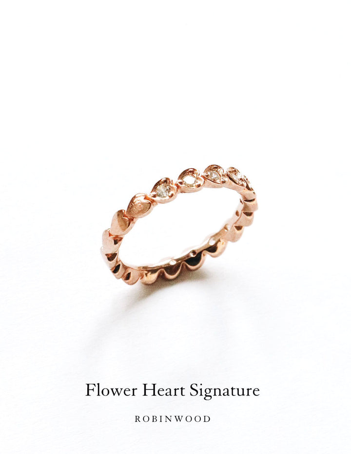 Limited Collection's " Flower Heart Signature Ring " Robinwood, Masterpieces