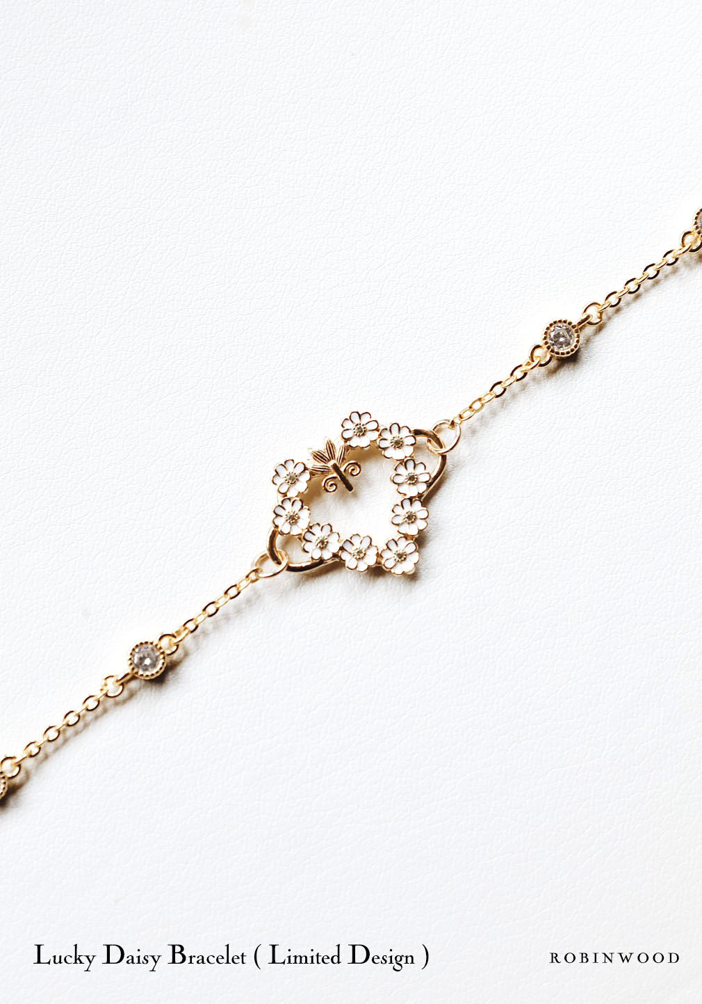 LIMITED DAISY COLLECTION'S : LUCKY DAISY SIGNATURE ADJUSTABLE SIZE BRACELET, ROBINWOOD MASTERPIECES