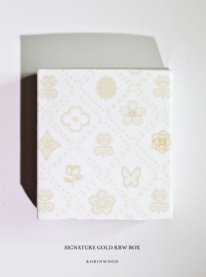 SIgnature Box, RBW Gold Monogram Jewelry Box