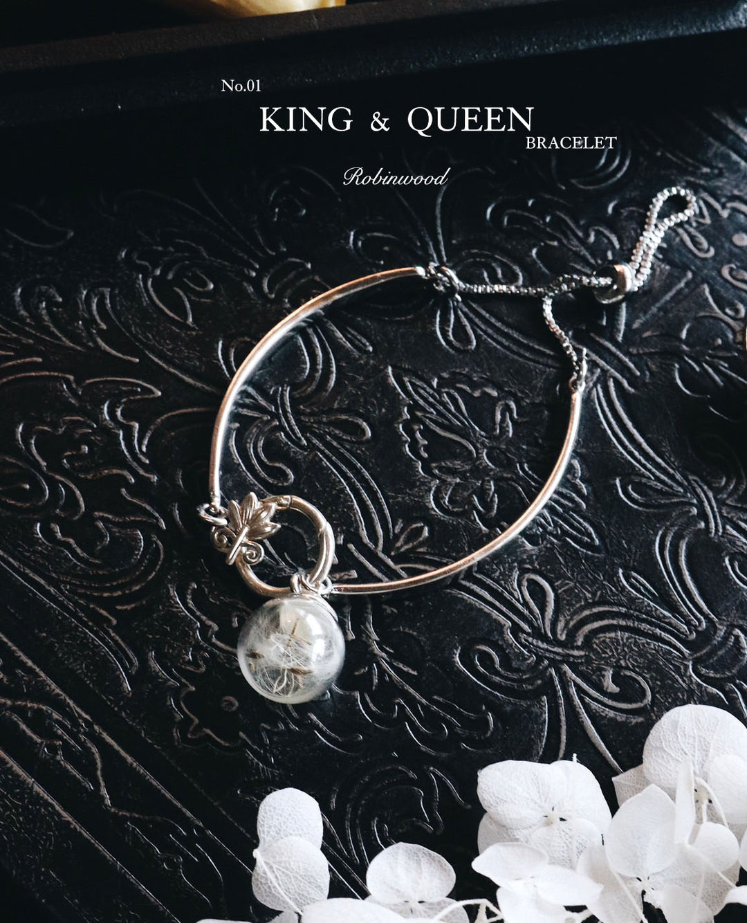 " LIMITED COLLECTION'S " KING & QUEEN STERLING SILVER BRACELET, 2023 AWARD DESIGN, BY ROBINWOOD