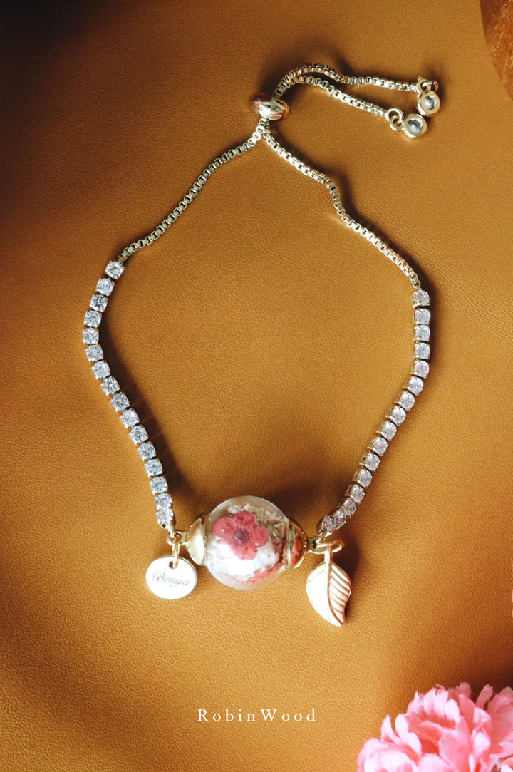 NOVEMBER COLLECTION'S " PAVÉ SNAKE CHAIN & FOREVER LOVE IN WINTER DESIGN, ROBINWOOD, ADJUSTABLE SIZE