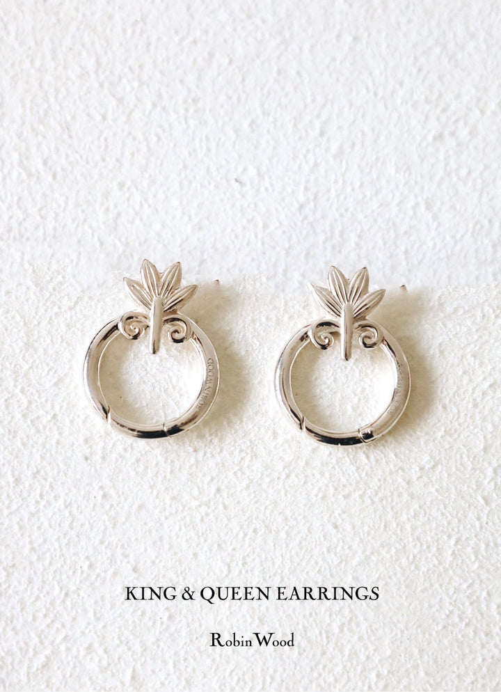 LIMITED COLLECTION'S " KING & QUEEN GOLD EARRINGS ", LUXURY DESIGN  BY ROBINWOOD