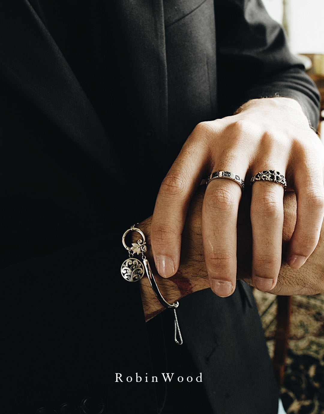 Limited Signature Men Collection's " FLO LOVE " ( Flower ) Ring, Robinwood Masterpieces
