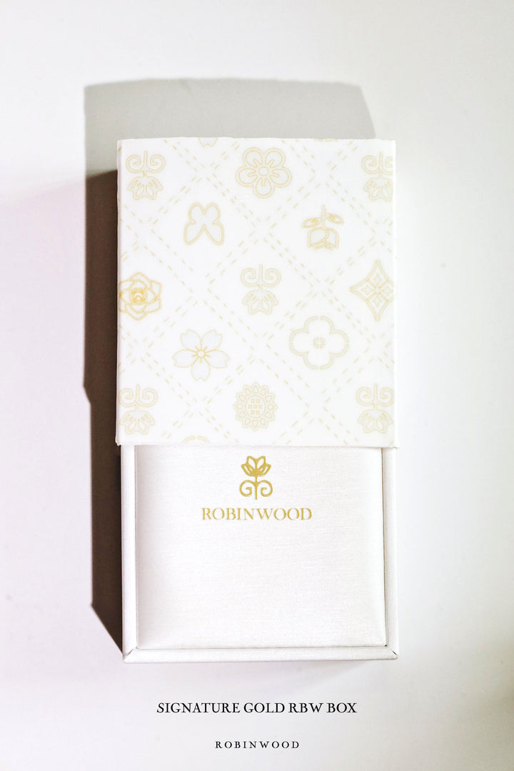 SIgnature Box, RBW Gold Monogram Jewelry Box