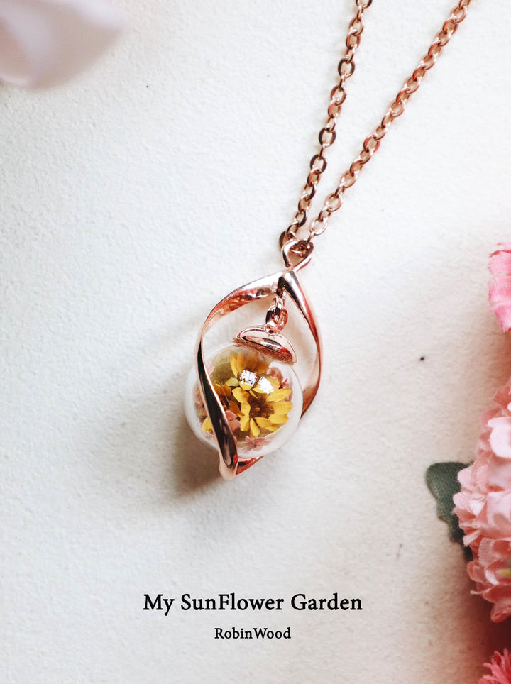 Sun Flower Collection's " My Sun Flower Garden & Infinity Necklace Design" RobinWood