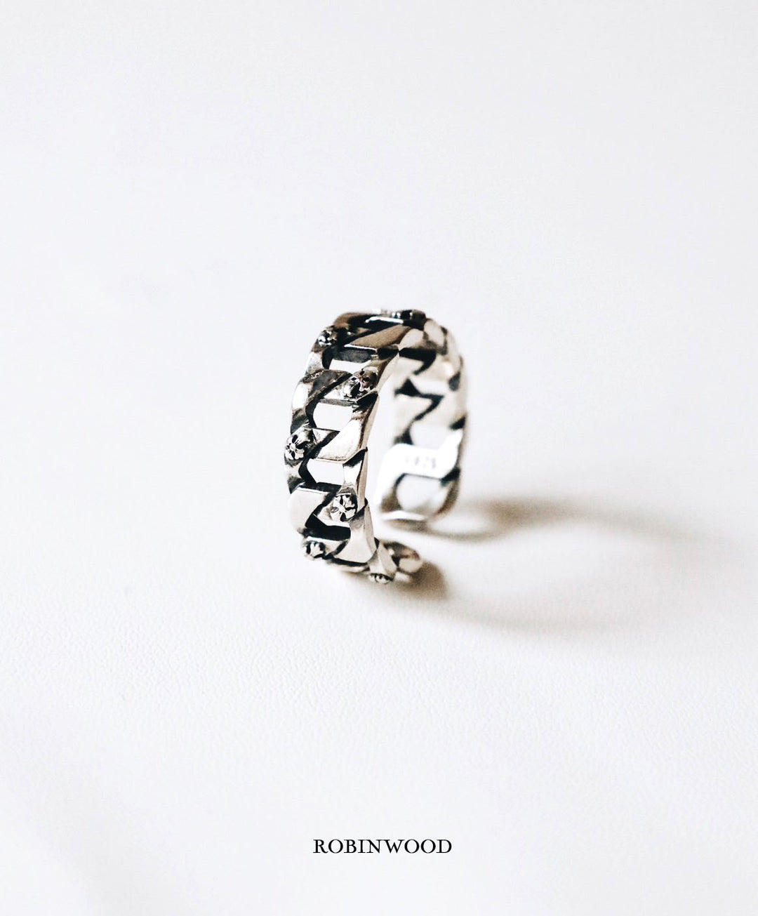 Limited Clover Men Collection's " Fleur-De-Lis-Clover Ring, Adjustable Size, Robinwood Men