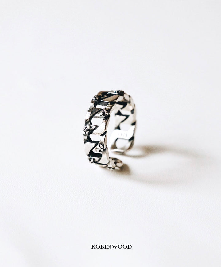 Limited Clover Men Collection's " Fleur-De-Lis-Clover Ring, Adjustable Size, Robinwood Men