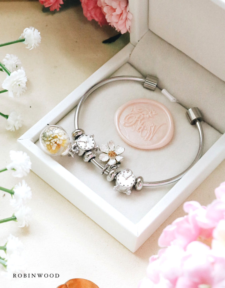 June Collection's " 92.5 K Sterling Silver Sun Flower Design Original Bracelet, Sun Flower Totem, Robinwood
