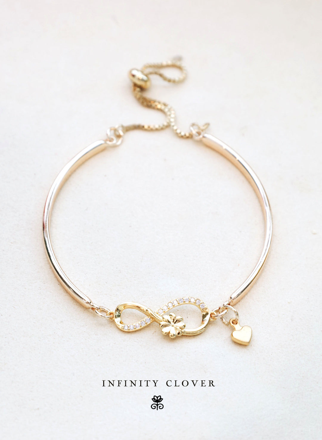 Limited Clover Collection's " Infinity Clover ADJUSTABLE CUFF BRACELET, ROBINWOOD MASTERPIECES