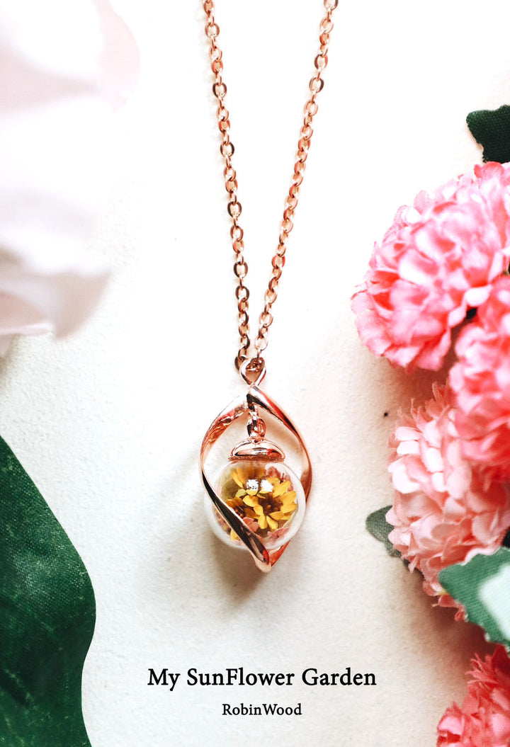 Sun Flower Collection's " My Sun Flower Garden & Infinity Necklace Design" RobinWood