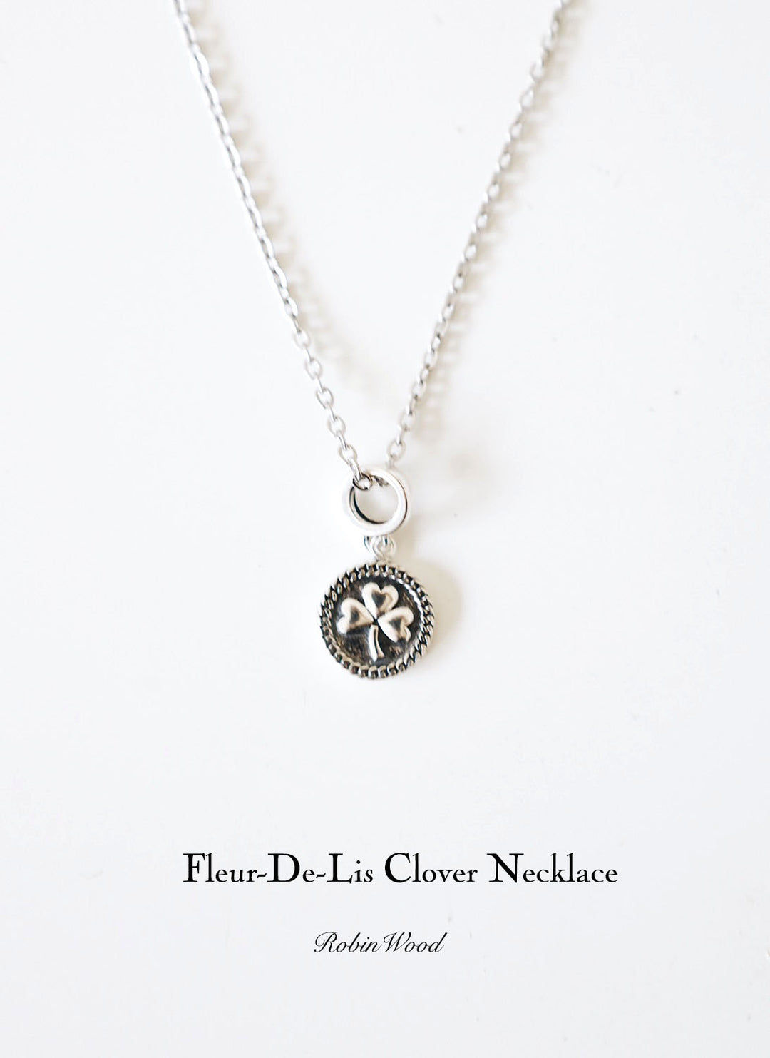 LIMITED CLOVER MEN COLLECTION'S " FLEUR-DE-LIS-CLOVER NECKLACE, ROBINWOOD MEN