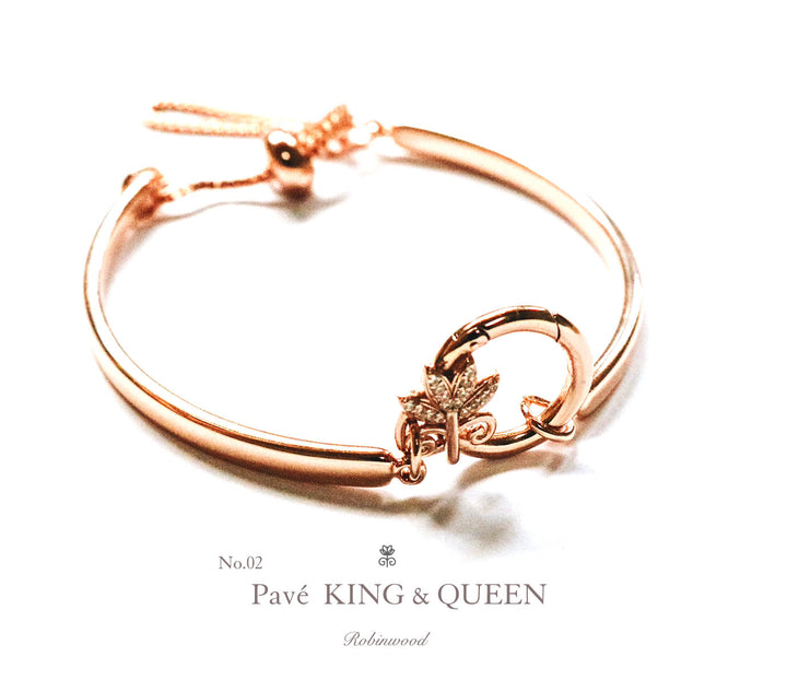LIMITED COLLECTION'S " PAVÉ KING & QUEEN CUFF BRACELET ", 2023 AWARD DESIGN, BY ROBINWOOD