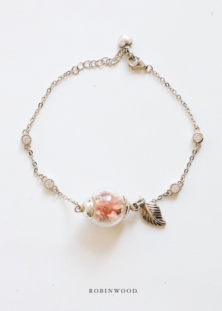 JANUARY COLLECTION'S " 92.5 Sterling Silver PAVÉ SOLIDER CHAIN & SAKURA FOREST DESIGN " ROBINWOOD