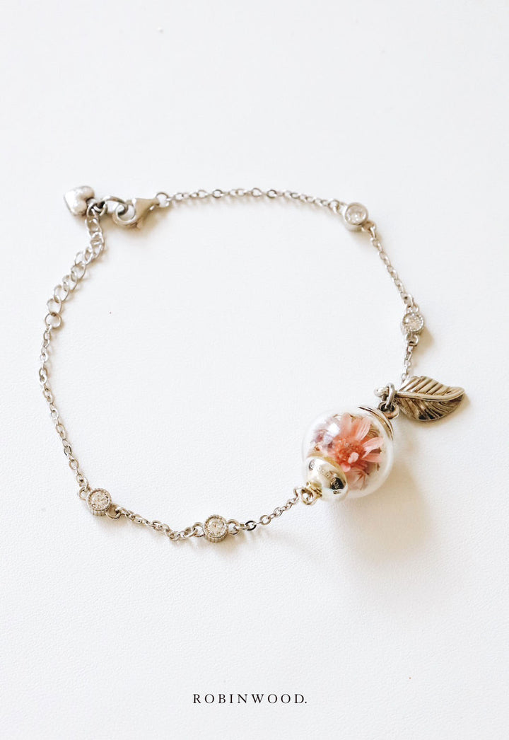 JANUARY COLLECTION'S " 92.5 Sterling Silver PAVÉ SOLIDER CHAIN & SAKURA FOREST DESIGN " ROBINWOOD