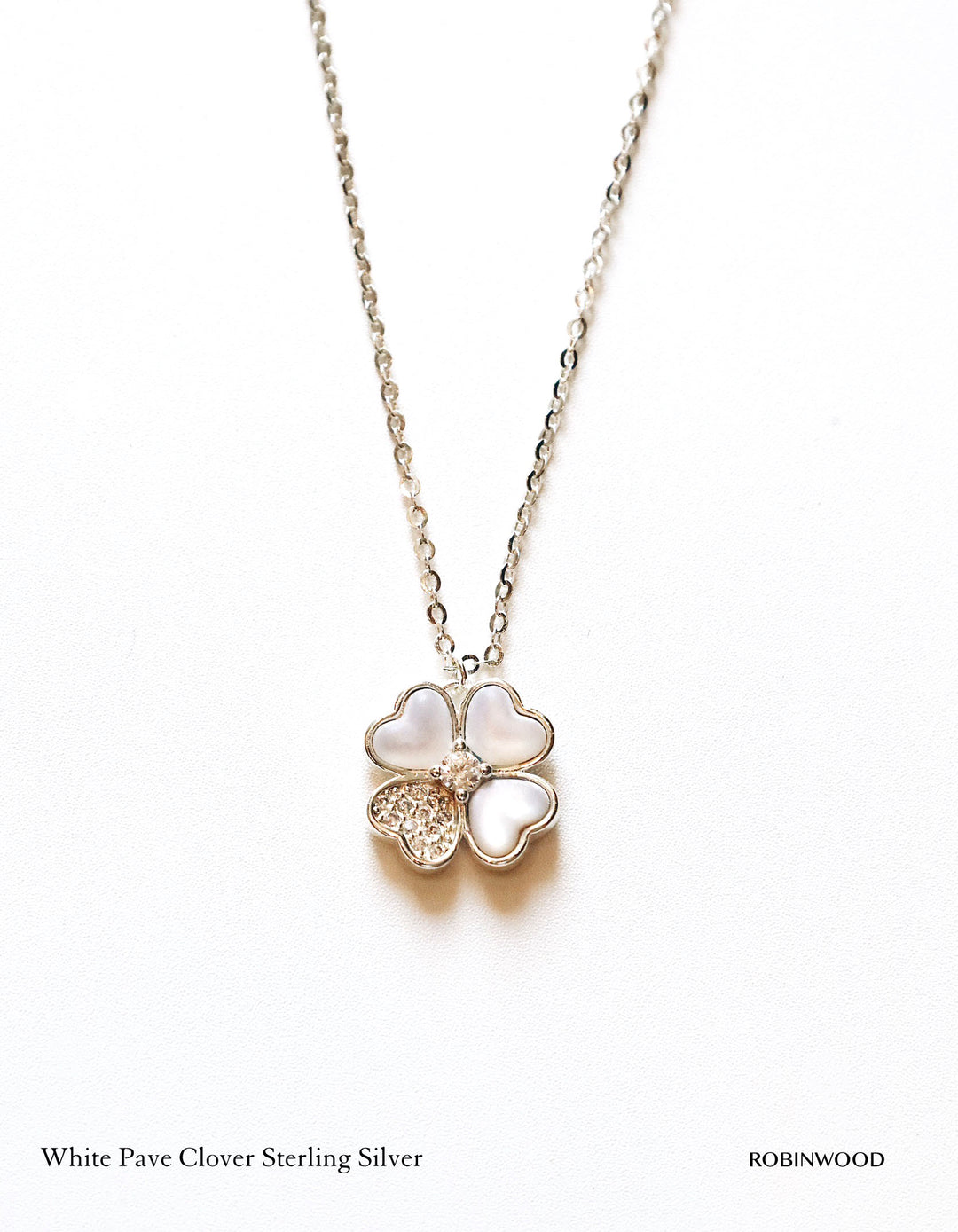 Limited Collection's " 92.5 Sterling Silver Swarovski White Clover " , Robinwood, Masterpieces Design