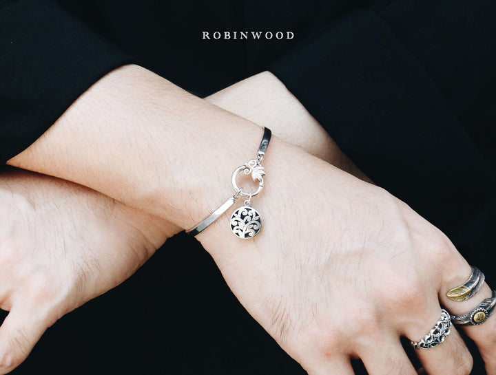 " LIMITED COLLECTION'S " KING & QUEEN STERLING SILVER BRACELET, 2023 AWARD DESIGN, BY ROBINWOOD
