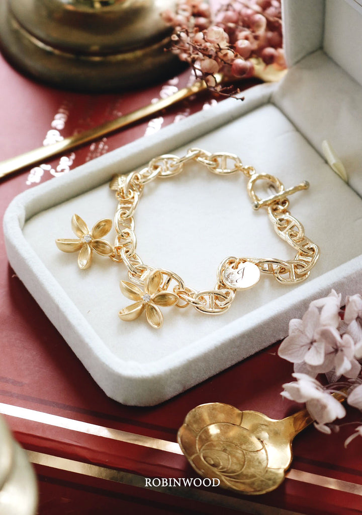 " Limited Collection " Golden Shower Flower Design, Special Series, Robinwood, Adjustable Size