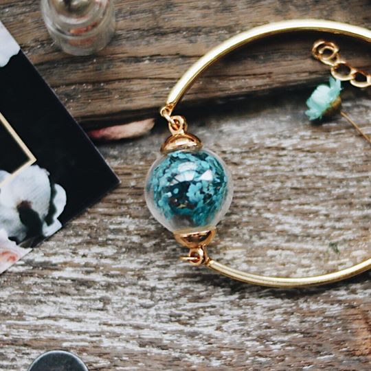 Bracelet - Sea Water Color , Queen Anne Lace , The unique elegant bracelet ever - robinwood