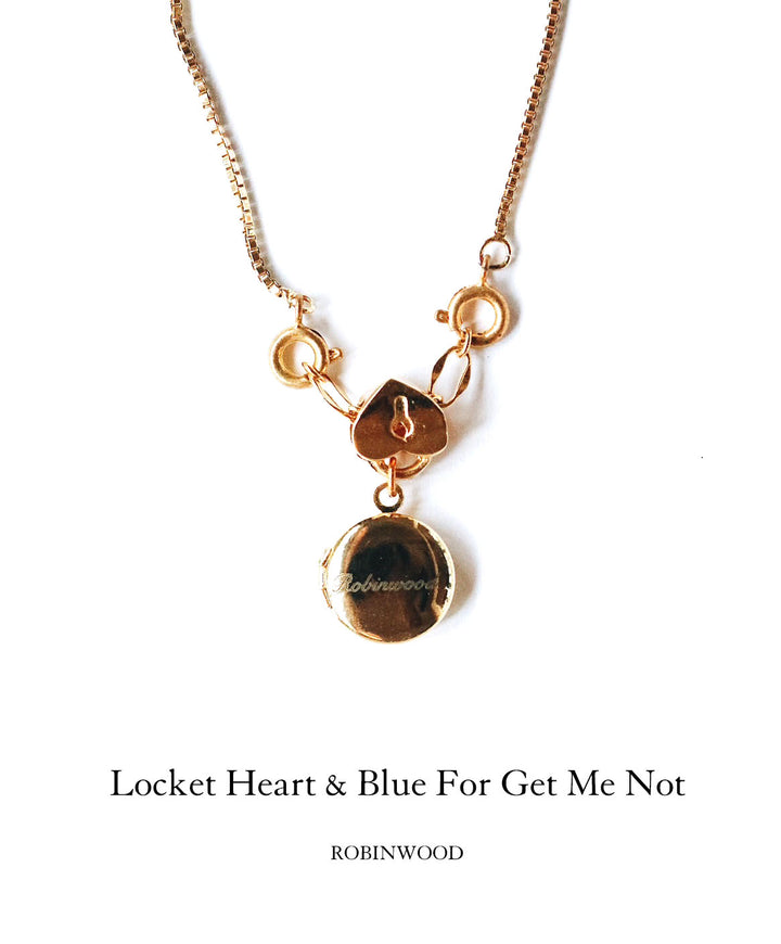 March Collection's " Locket Heart & Snake Chain Design ", Forget Me Not, Robinwood,