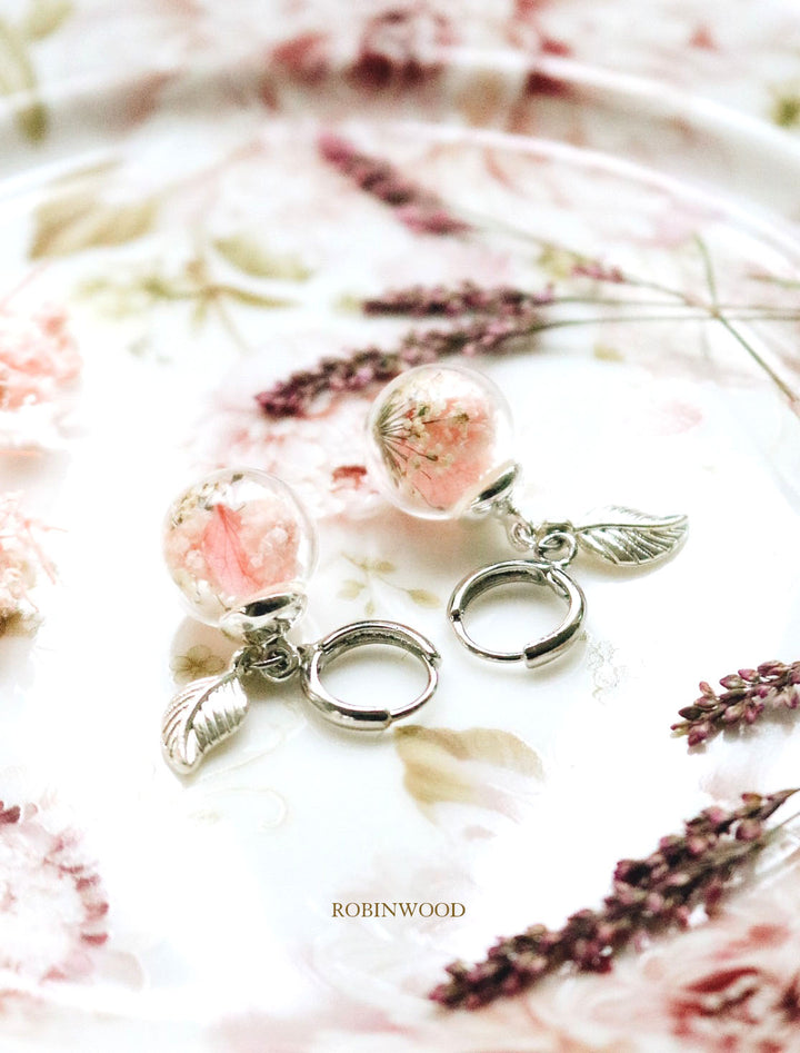 " March Collection " SAKURA White Series,92.5  Silver Classic Earring, Robinwood Regular price