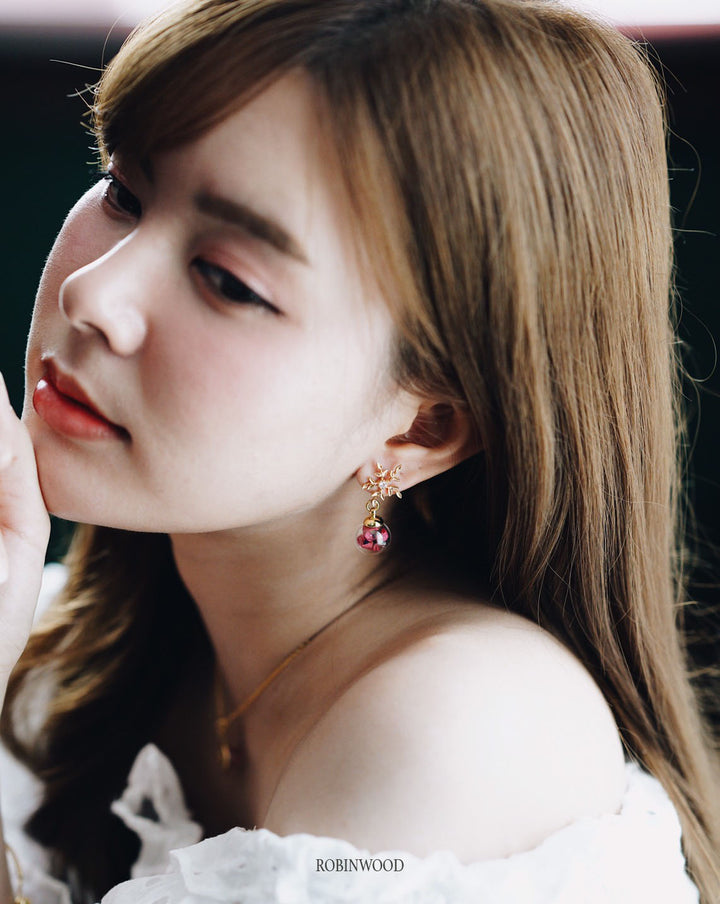 14K Victoria Belmont Gold Earring Design, Swarovski bledning, Luxury Earring English design, Gift for Her, Masterpieces