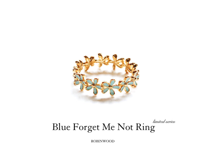 Limited Collection's " Blue Forget Me Not " Ring, Robinwood Masterpieces