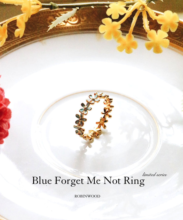 Limited Collection's " Blue Forget Me Not " Ring, Robinwood Masterpieces
