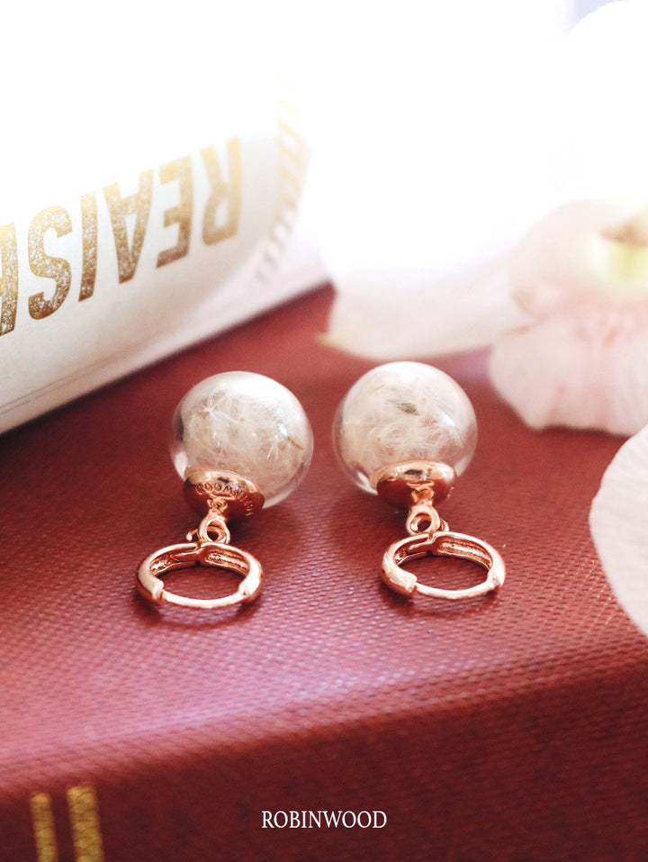 คอลเลกชันมิถุนายนของ "Make a WISH & White Dandelion" Rosegold CLASSIC Series, robinwood