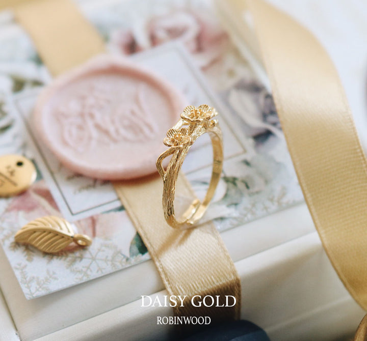 โปรโมชั่นของเดือน, คอลเลกชันมิถุนายนของ "แหวนทองเดซี่, เติมทอง14 K, ปรับขนาดได้, robinwood,