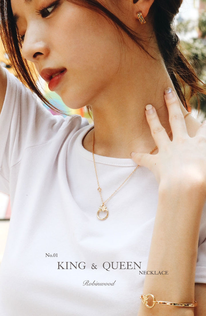 " Limited Collection's " King & Queen Gold Necklace, 2023 Award Design, By Robinwood