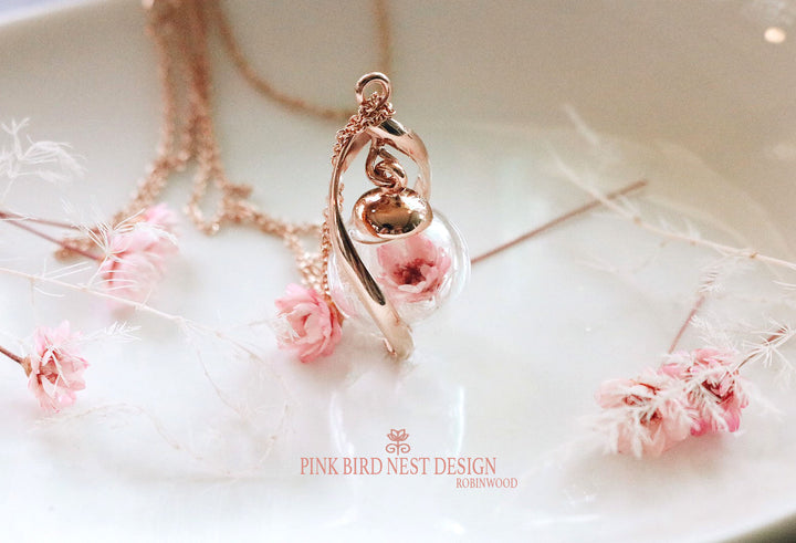 " November Collection's ", Infinity Love & Pink Bird Nest Design ", Rosegold Necklace, Robinwood