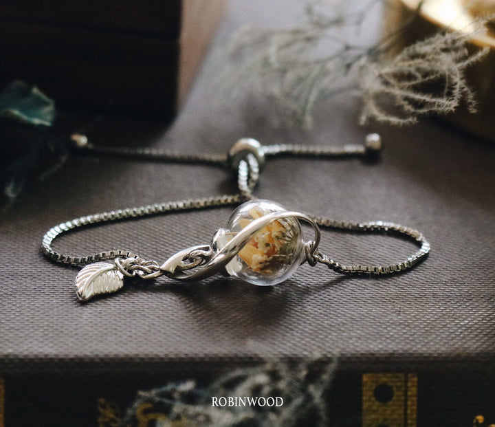 Collaboration of " Infinity Sterling Silver & Silver Snake Chain ", Unique Design with Sun flower Story, Robinwood. Gift for Unisex