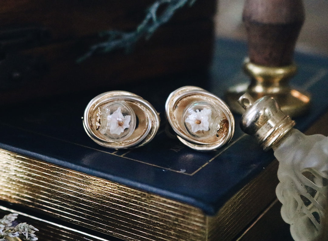 16K K Gold British Warm Bird Nest From Love, Holy White Flower, Elegant Design, Robinwood, Yut sila, Gift for Her