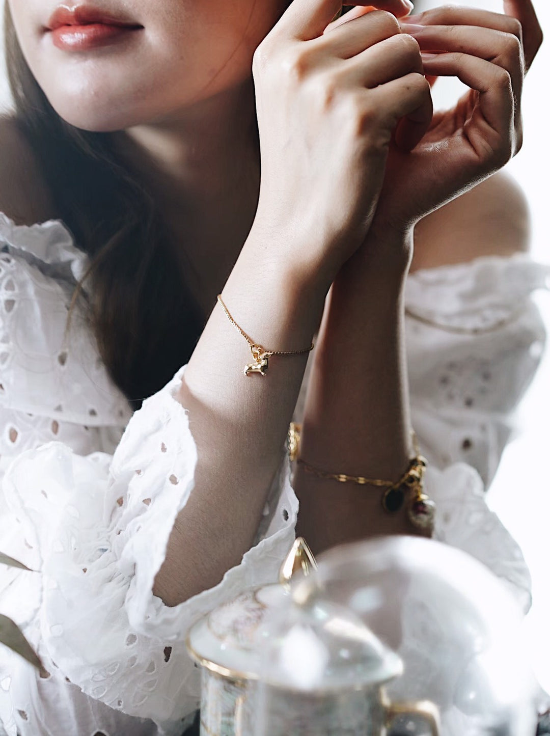 คอลเลกชันมิถุนายน "Corgi Series & SNAKE CHAIN", ทอง14 K, robinwood, Corgi Totem