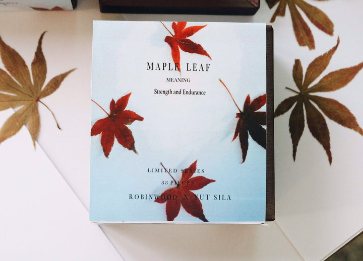 Exclusive " MAPLE LEAF ", July Limited Series, Real Maple leaf Rosegold Edition, Robinwood