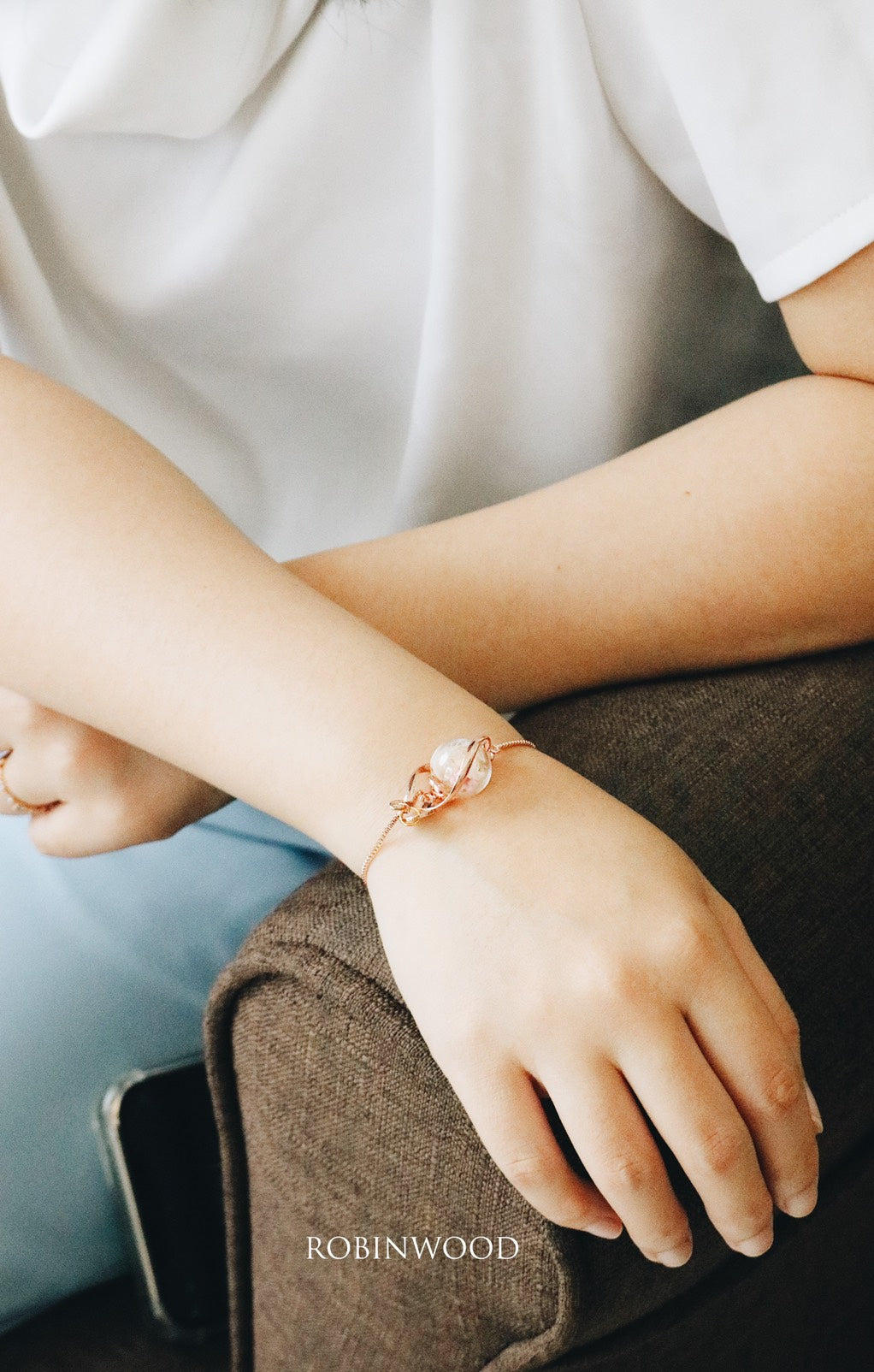 Collaboration of " Infinity Rosegold & Rosegold Snake Chain ", Unique Design with Love, Robinwood. Gift for Her