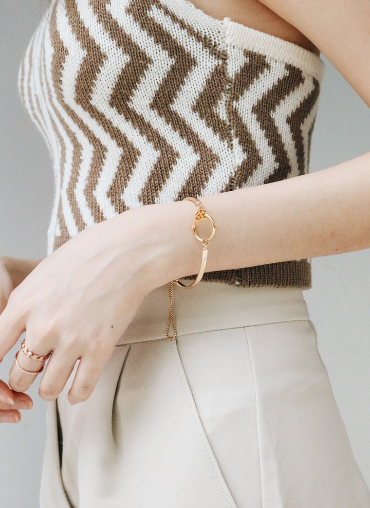 " Limited Collection's " Chrome Gold Clover Bracelet, Women 2022 Award Design, By Robinwood