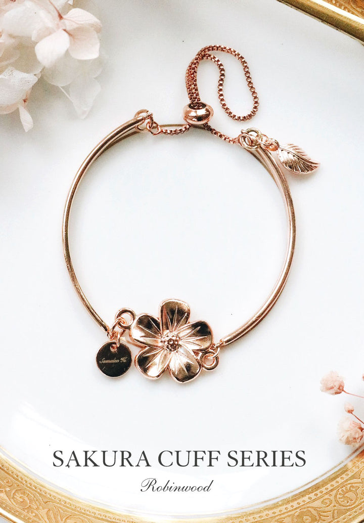 " August Collection's " Sakura Series & Cuff Snake Chain Design, Robinwood
