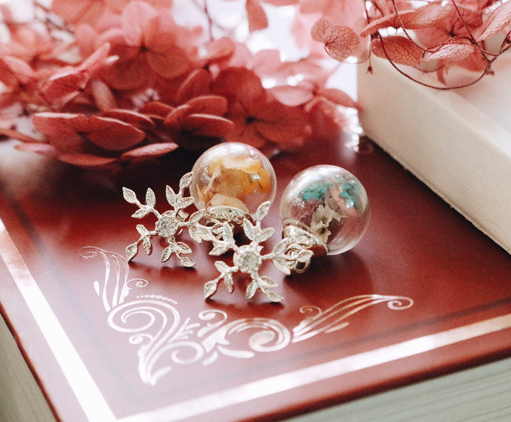 " November Collection's " 92.5 K Sterling Silver Taylor Crystal Leaf Swarovski Clear Diamond, Custom Upside Tone, Robinwood