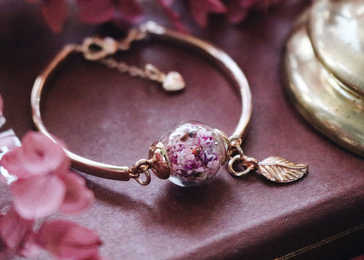 " Pink Heaven Fall Rosegold Cuff Adjusatble Bracelet " Design, Robinwood, Masterpieces, Yut Sila
