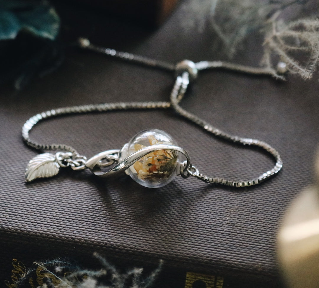 Collaboration of " Infinity Sterling Silver & Silver Snake Chain ", Unique Design with Sun flower Story, Robinwood. Gift for Unisex