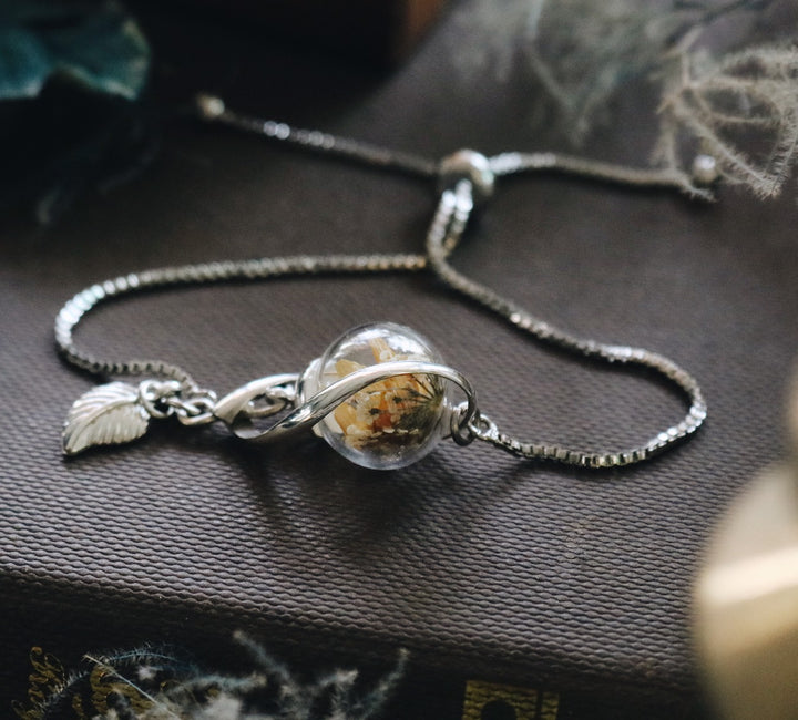Collaboration of " Infinity Sterling Silver & Silver Snake Chain ", Unique Design with Sun flower Story, Robinwood. Gift for Unisex