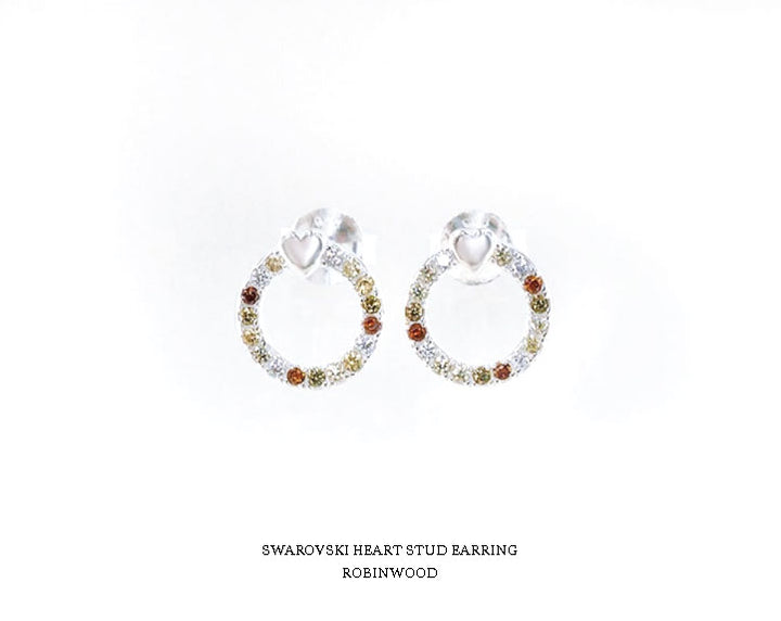 July Collection " Swarovski Heart Series", 92.5 K Sterling Silver, Robinwood