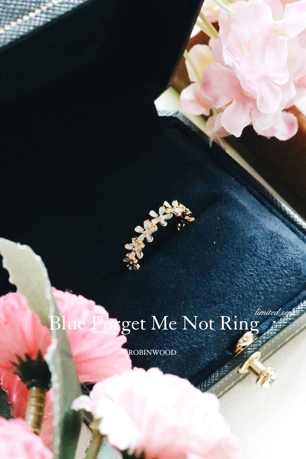Limited Collection's " Blue Forget Me Not " Ring, Robinwood Masterpieces