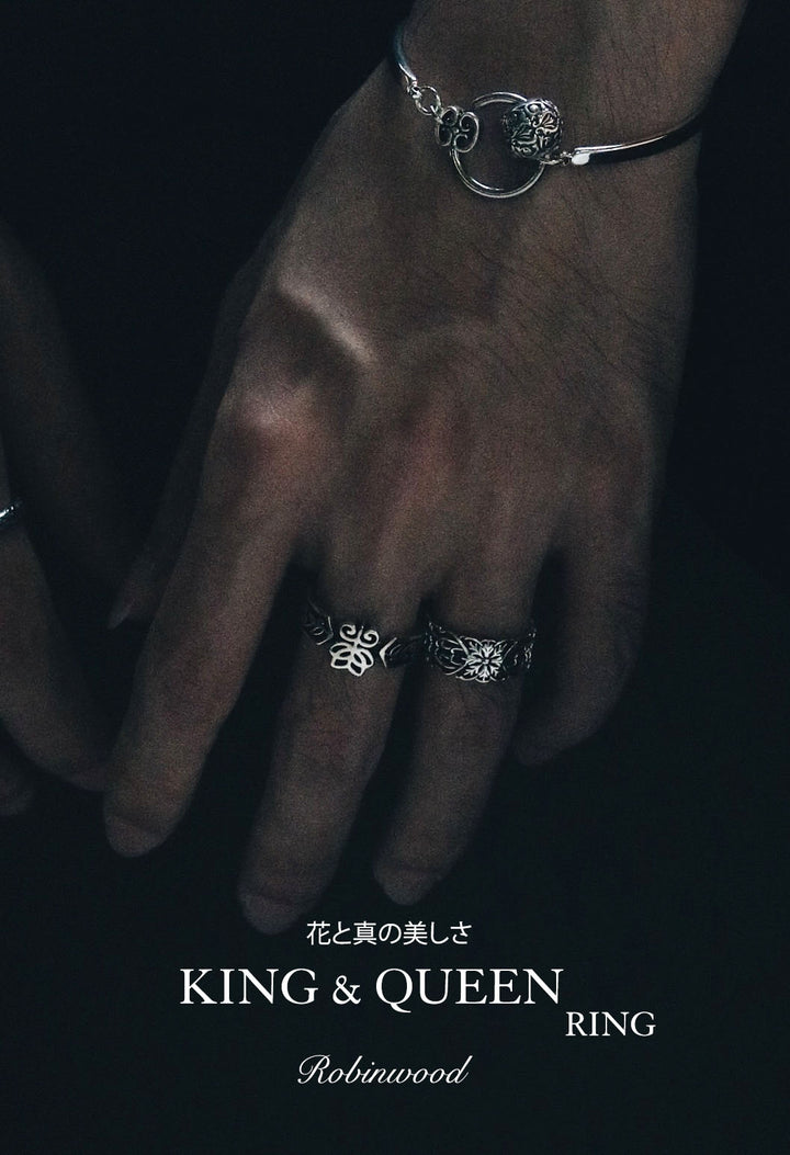 Limited Collection's "KING & QUEEN Ring", Signature Robinwood Logo, Masterpieces Design