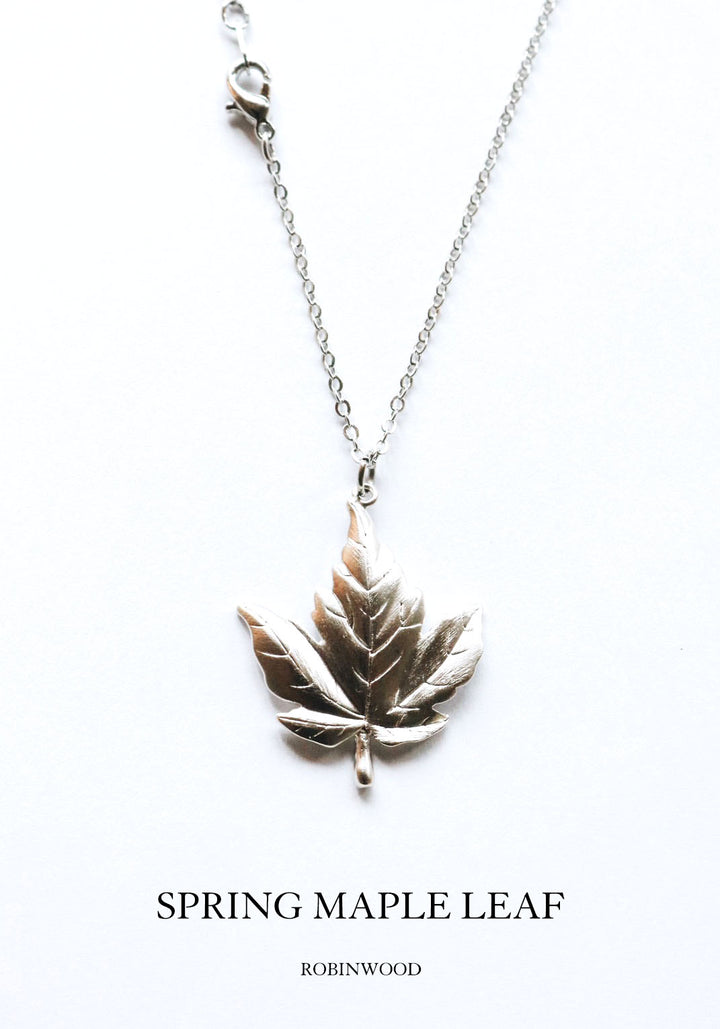 Limited Collection's " Spring Maple Necklace " 92.5 K Sterling Silver Design, Robinwood