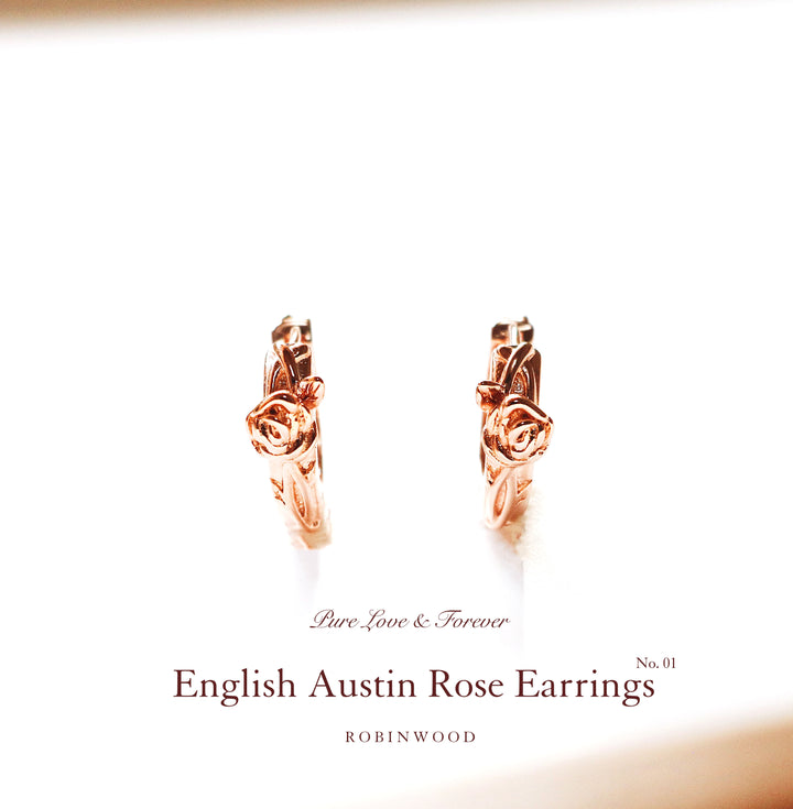 Valentine Limited Collection's " English Austin Rose Earrings  " , Robinwood Masterpieces