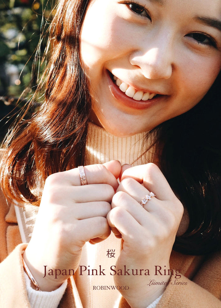 " Limited Collection's ", Japan Sakura Pink Ring, Love Series, Robinwood Masterpieces