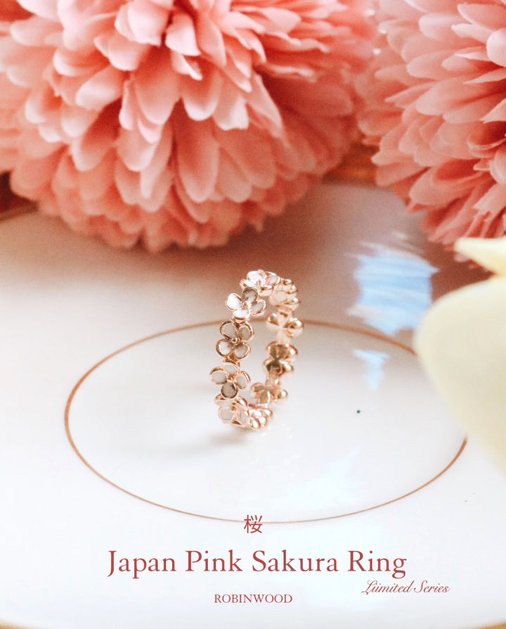 " Limited Collection's ", Japan Sakura Pink Ring, Love Series, Robinwood Masterpieces