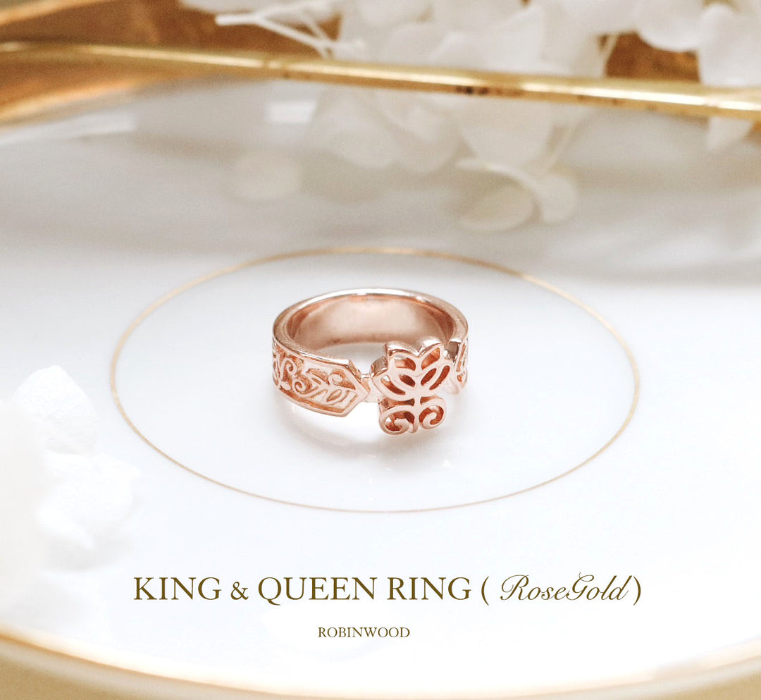 Limited Collection's "KING & QUEEN Ring", Signature Robinwood Logo, Masterpieces Design